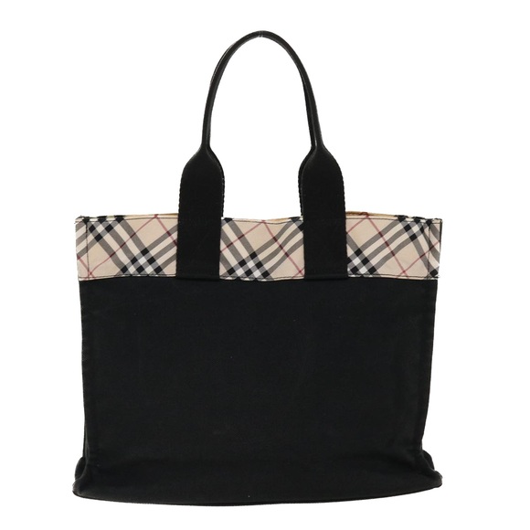 BURBERRY Nova Check Hand Bag Canvas Black Auth yb007 - Picture 2 of 16